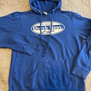 Dutch Bros original logo sweatshirt. Very loved by a DB Broista worker.